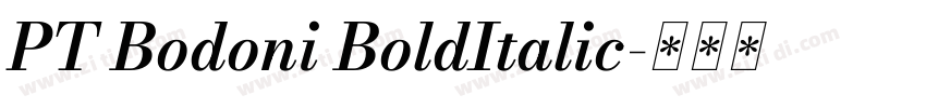 PT Bodoni BoldItalic字体转换